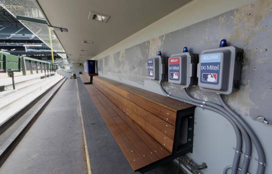 La vacía cueva de los Marineros de Seattle en su estadio, el lunes 11 de mayo de 2020.