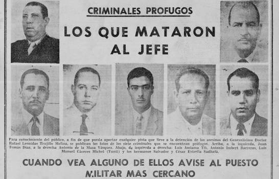 Aviso publicado en la prensa sobre la búsqueda de los ajusticiadores. Foto: Archivo General de la Nación.